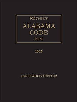 cover image of Michie's Alabama Citator